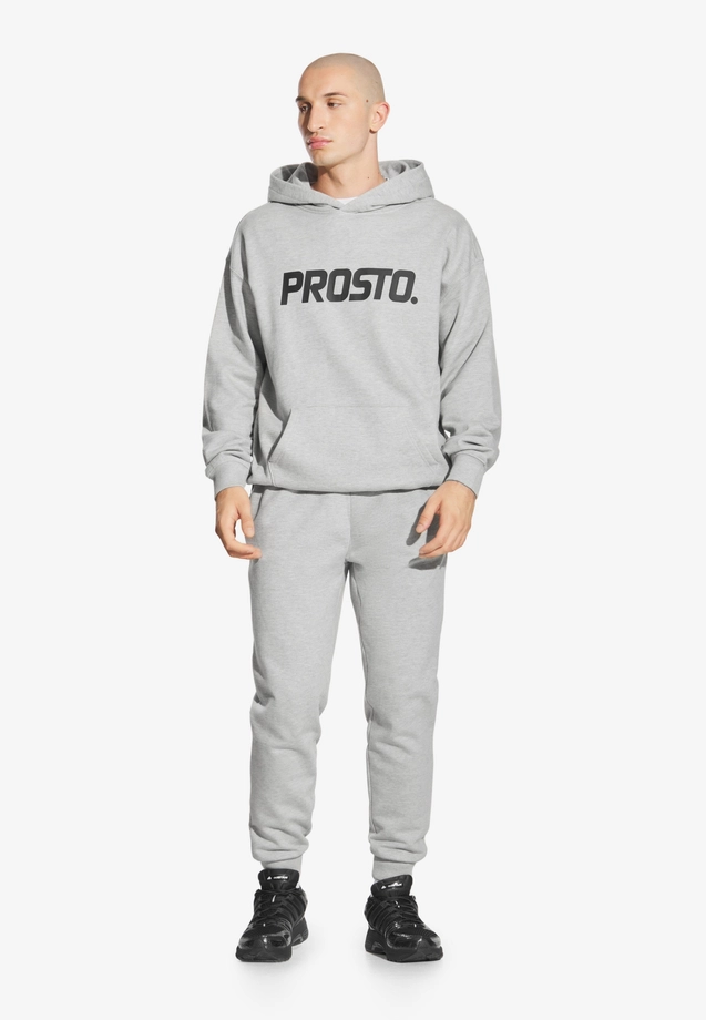 Spodnie dresowe joggery męskie Prosto Old Logo szare