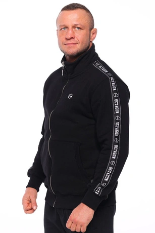 Bluza męska rozpinana Octagon Stripe czarna