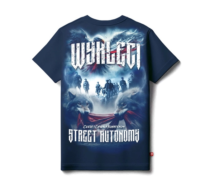 Koszulka męska t-shirt Street Autonomy Wyklęci granatowa