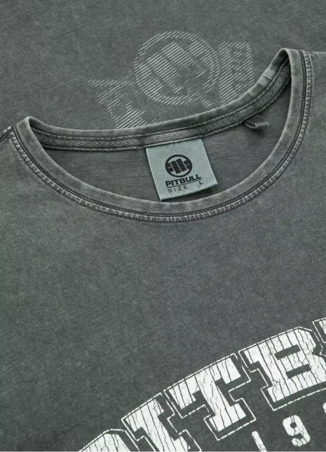 Koszulka męska T-Shirt Pit Bull Pitbull Denim Washed Born In 1989 grafit