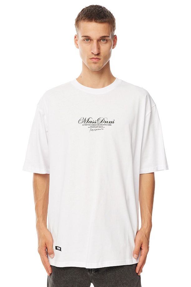 Koszulka męska t-shirt Mass Dnm Authentic biała