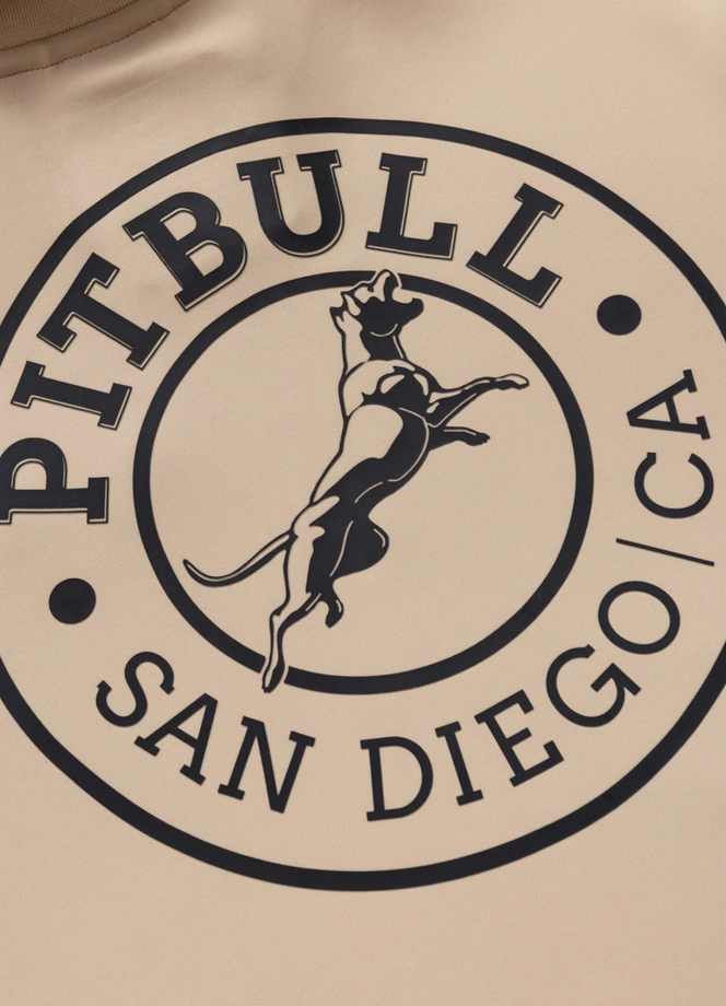 Komplet męski dresowy Pit Bull San Diego CA jasno beżowy