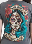 Koszulka damska T-shirt Pit Bull Santa Muerte 25 szara