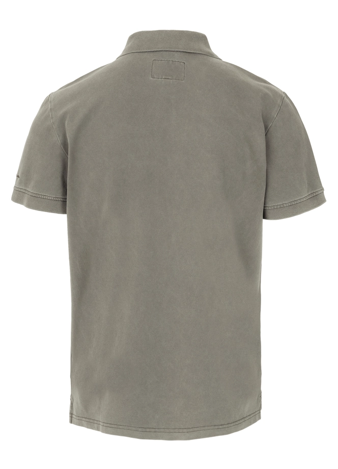Koszulka męska Polo Pitbull Pique Small Logo Washed szara oliwkowa