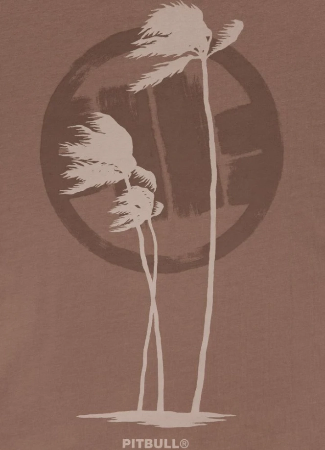 Koszulka t-shirt damska Pit Bull Pitbull Palm oversize brązowa