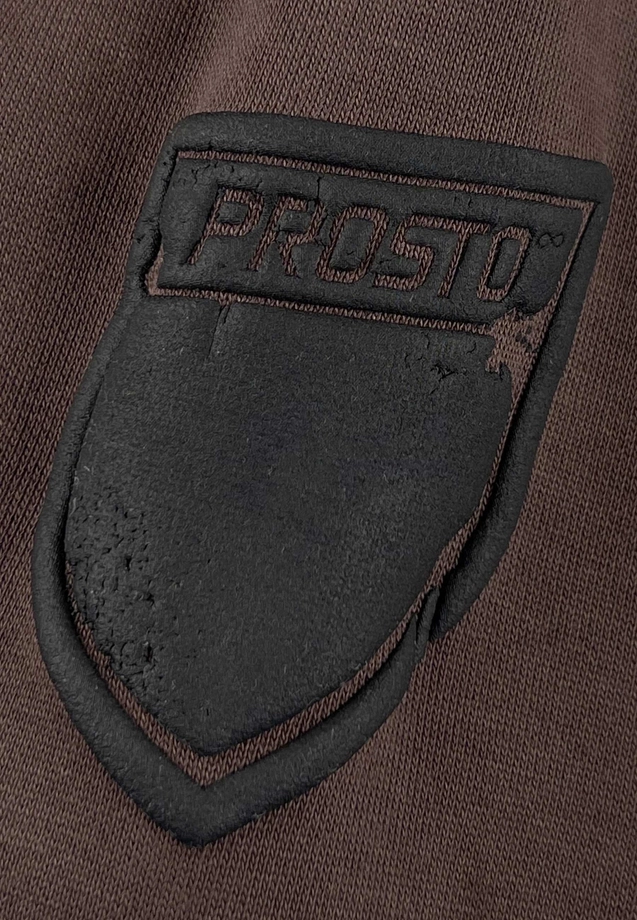 Spodnie dresowe męskie oversize Prosto Splash Shield brązowe