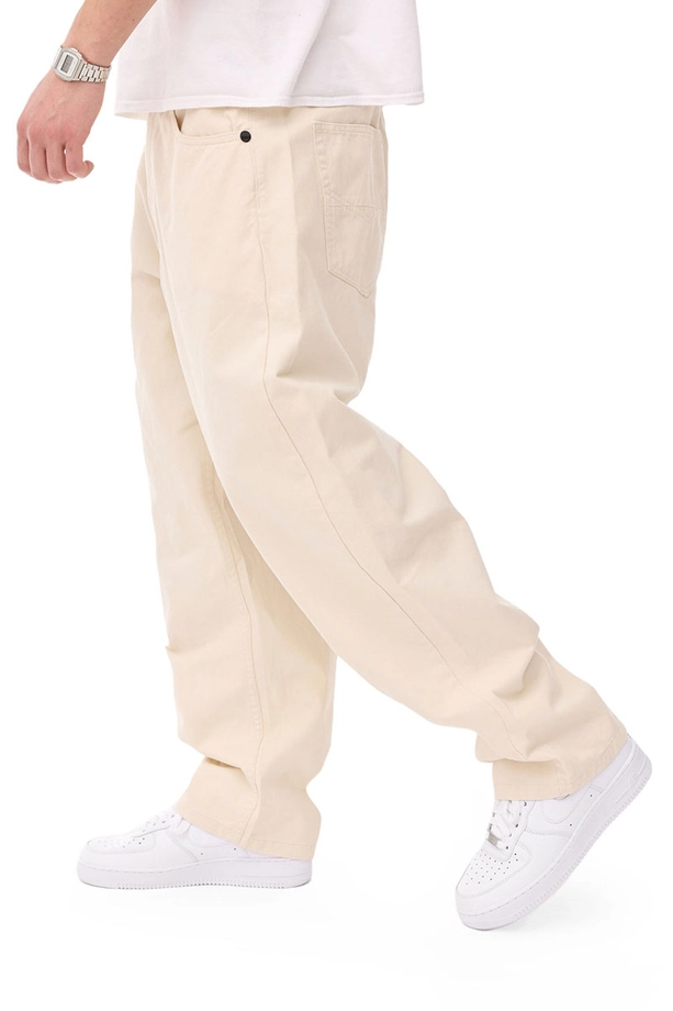 Spodnie męskie Mass Denim Slang Baggy Fit kremowe