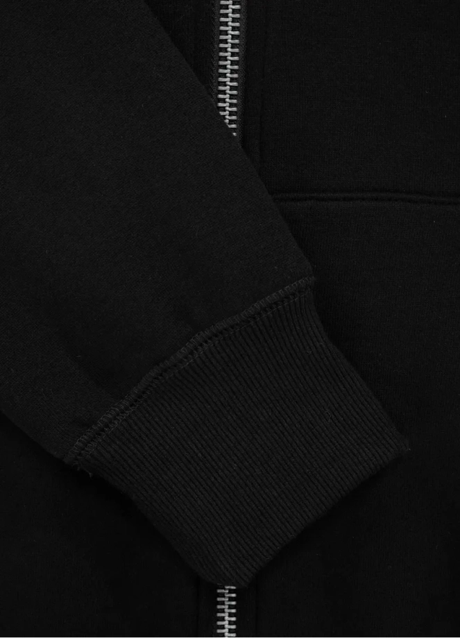 Bluza męska z kapturem Pitbull Pit Bull Small Logo 24 ZIP hooded czarna