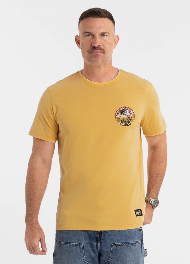 Koszulka męska T-Shirt Pit Bull Pitbull Denim Washed Oceanside 25 żółta