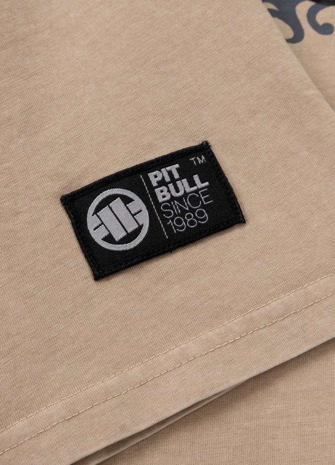 Koszulka męska T-Shirt Pit Bull Pitbull Denim Washed Ace Of Spades II beżowa