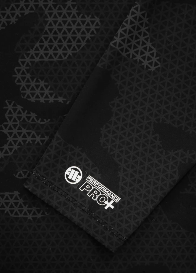 Koszulka męska rashguard Pit Bull Pitbull Longsleeve Net Camo Hilltop II 24 czarna