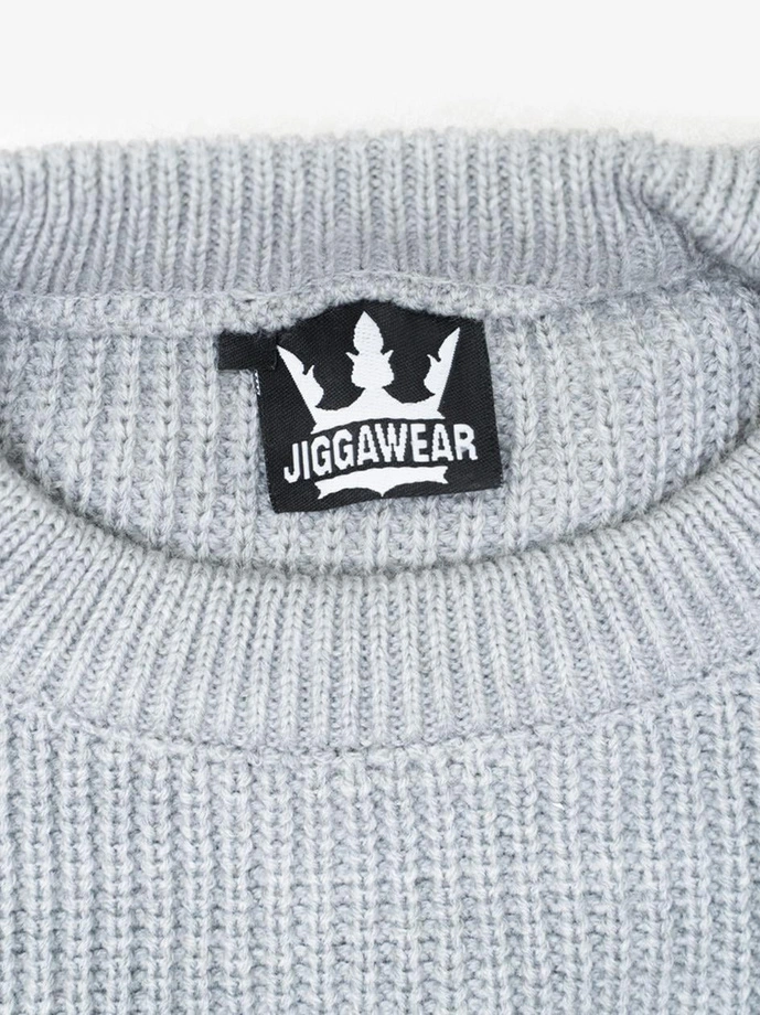 Sweter męski oversize Jigga Wear szary