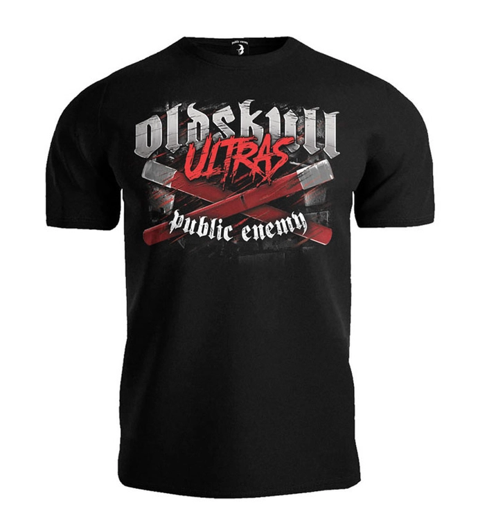 Koszulka męska T-shirt Public Enemy Oldskull Ultras czarna