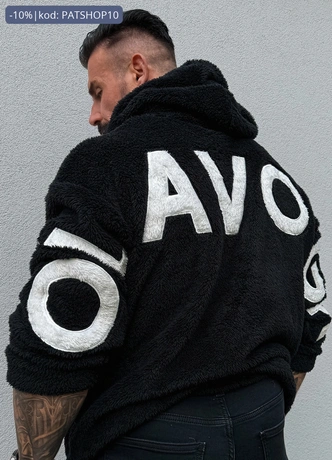 Bluza męska z kapturem Olavoga Fido czarna