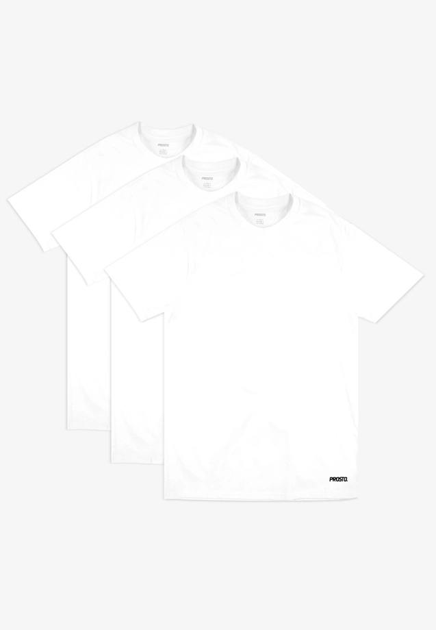Koszulka męska t-shirt Prosto Basic zestaw 3pack biały