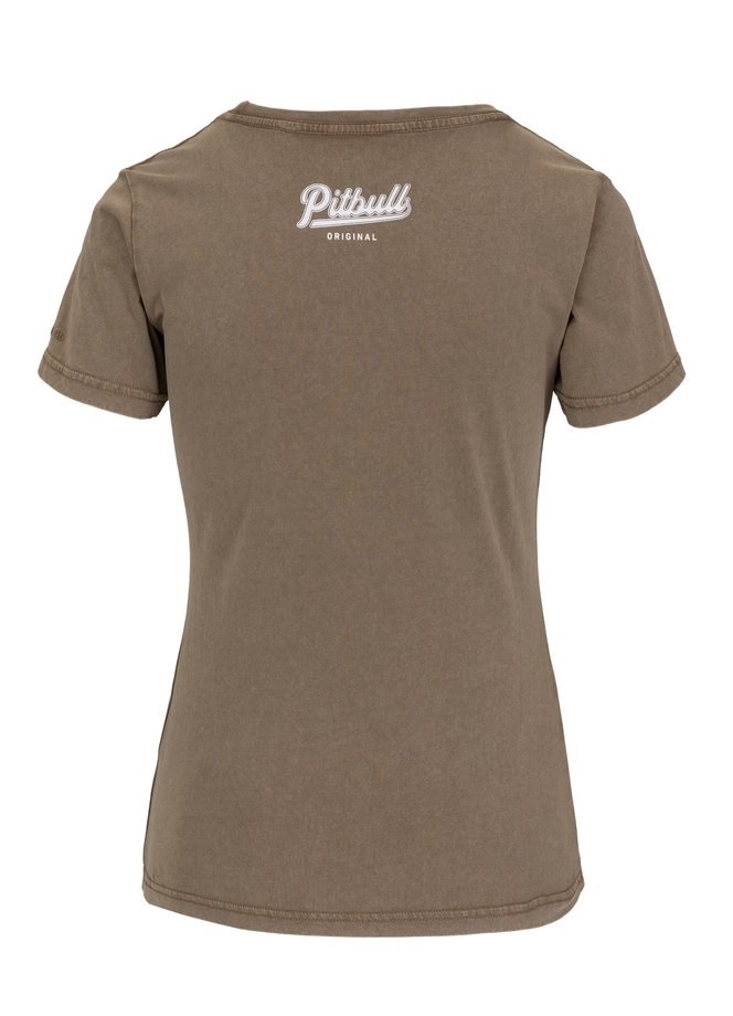 Koszulka damska T-shirt Pit Bull Angel Logo coyote brązowa