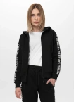 Bluza damska rozpinana z kapturem Pitbull Explory Tape czarna