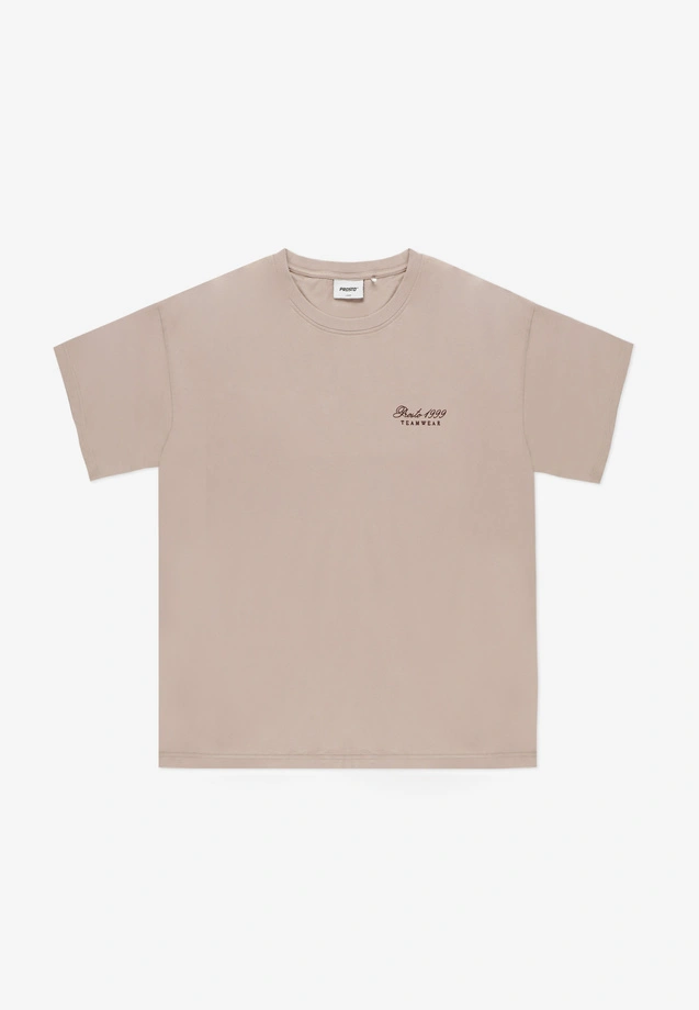 Koszulka męska t-shirt Prosto Team beżowa