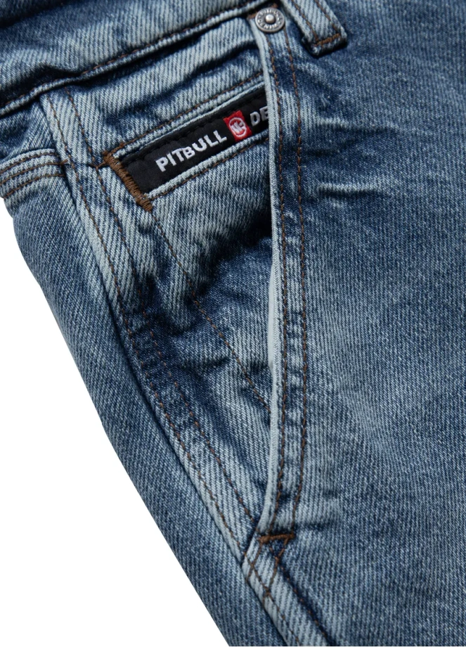 Spodenki szorty jeans męskie Pitbull Carpenter niebieskie