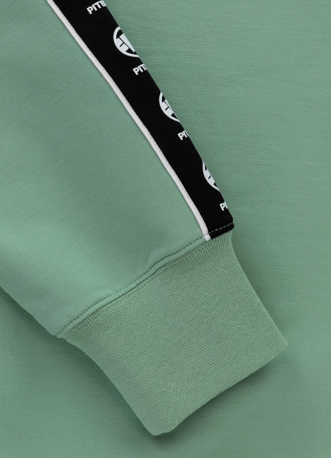 Bluza męska bez kaptura Pitbull Pit Bull Tape Nugget miętowa zielona