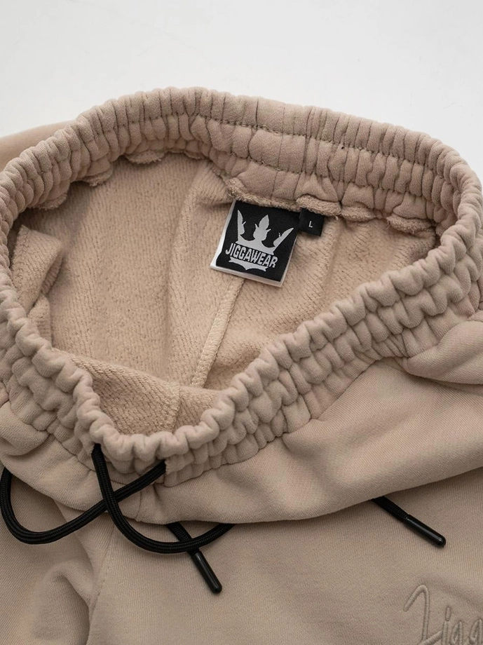 Komplet dresowy męski Jigga Wear Small Written Tag beżowy