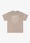 Koszulka męska t-shirt Prosto Shield beżowa