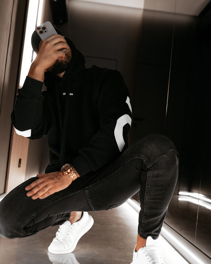 Bluza męska z kapturem Olavoga Vinta czarna