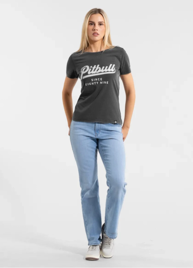 Koszulka damska T-shirt Pit Bull Angel Logo grafitowa