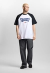 Koszulka męska t-shirt oversize Prosto Harvard biała