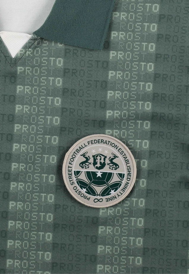 Koszulka męska t-shirt z kołnierzykiem Prosto Glast zielona