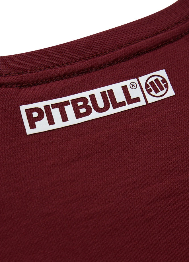 Koszulka męska T-Shirt Pitbull Hilltop bordowa burgundowa