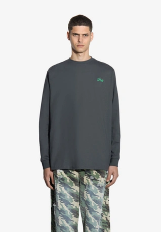 Koszulka longsleeve męski Prosto Coolt grafitowa czarna