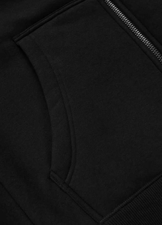 Bluza męska rozpinana z kapturem Pit Bull Ruffin Detroit czarno/czarna