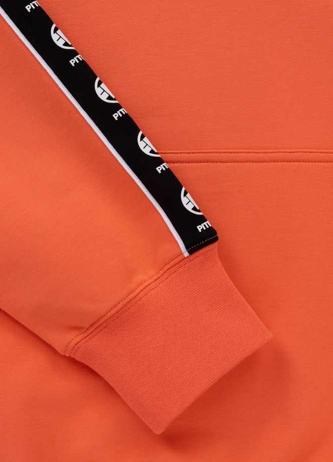 Bluza męska z kapturem Pitbull Pit Bull Tape Nugget łososiowa pomarańczowa