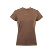 T-shirt damski OLAVOGA ESTONAR ciemnobeżowy