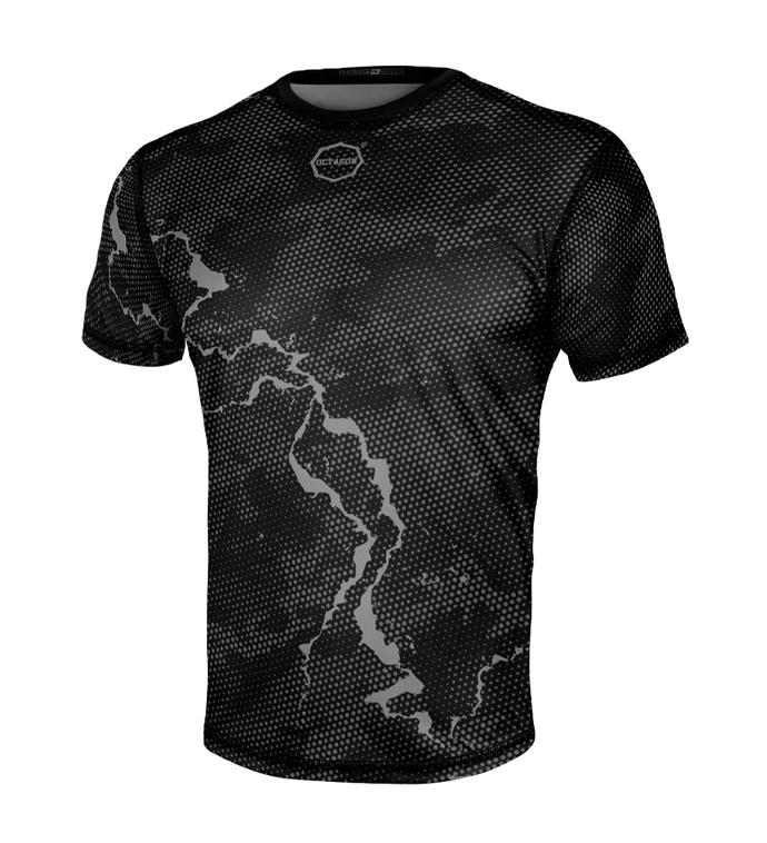 Koszulka T-shirt Sport Octagon Marble Camo szara