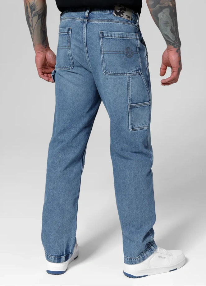Spodnie jeans męskie Pitbull Carpenter niebieskie