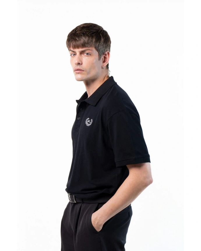 Koszulka męska Polo Moro Sport Mini Paris Laur czarna