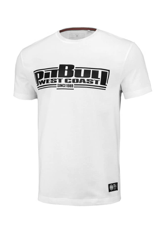 Koszulka męska T-Shirt Pit Bull Pitbull Slim Fit Classic Boxing biała