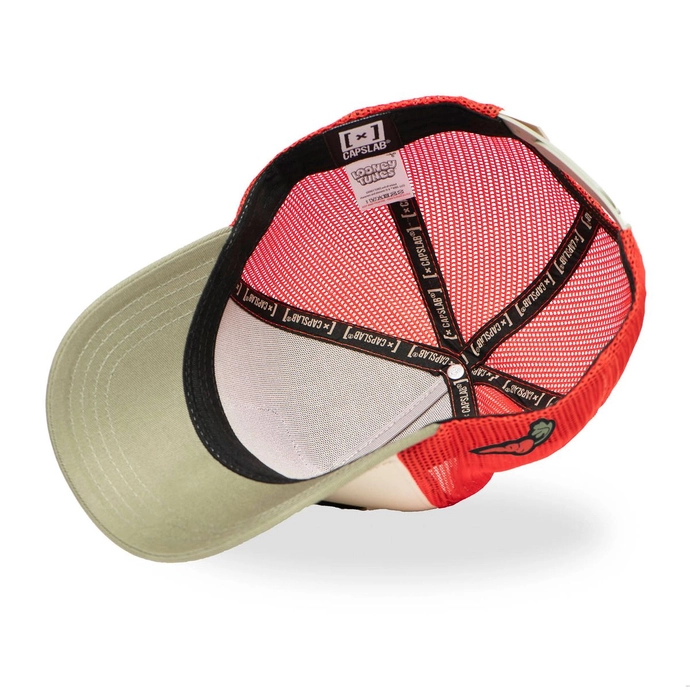 Czapka z daszkiem Capslab Looney Tunes Bugs Bunny kremowo/czerwona