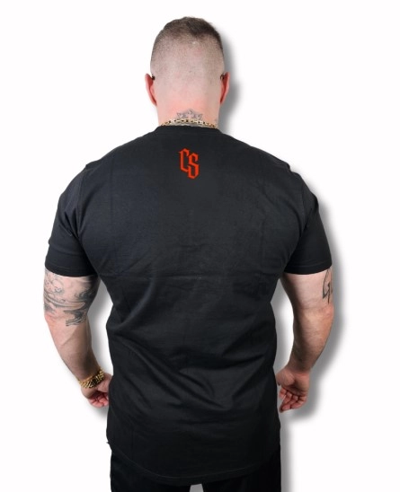 Koszulka męska T-shirt Ciemna Strefa RPK CS Graffiti Orange czarna