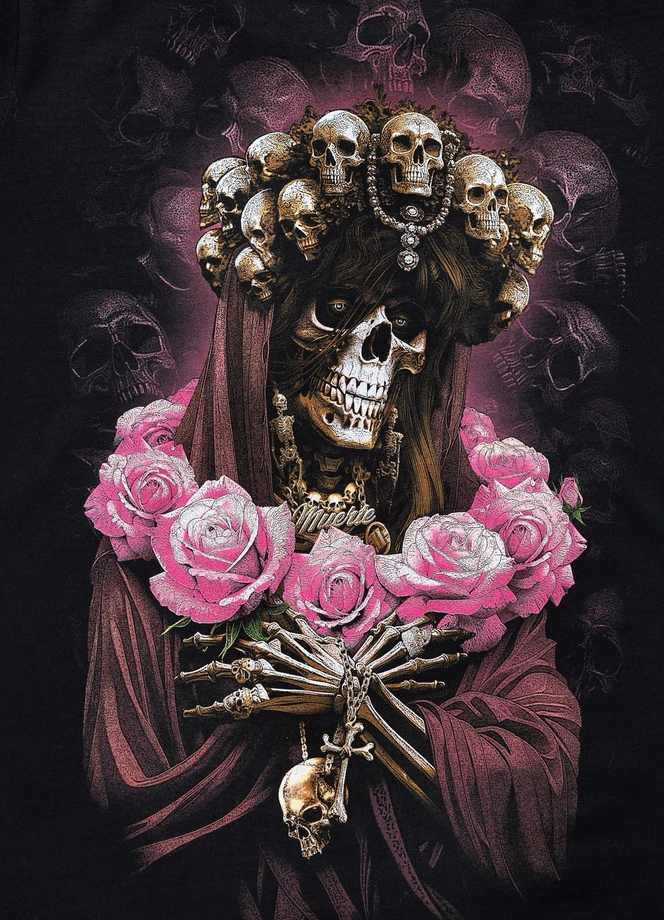 Koszulka t-shirt damska Pit Bull Santa Muerte 26 czarna