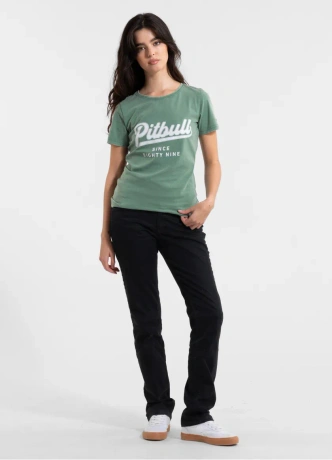 Koszulka damska T-shirt Pit Bull Angel Logo zielona