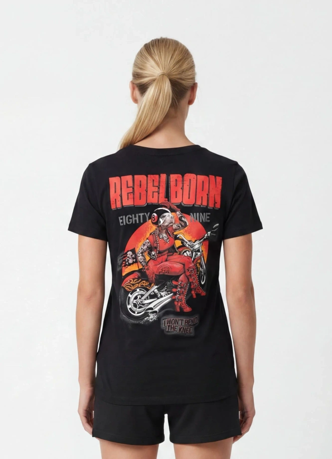 Koszulka t-shirt damska Pit Bull Rebel Born czarna