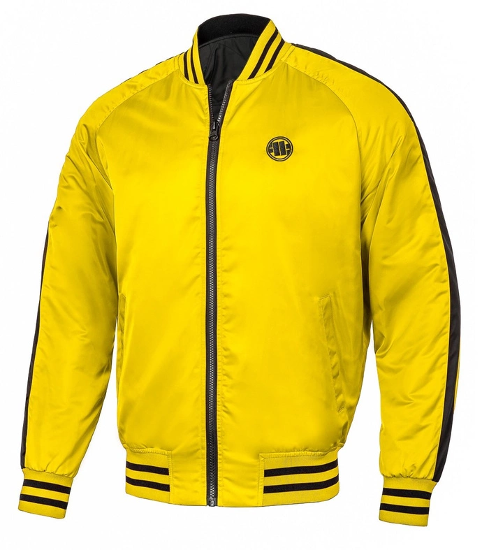 Kurtka wiosenna dwustronna Pit Bull Broadway Big Logo bomber jacket yellow