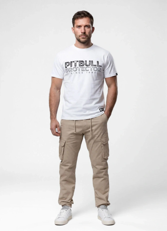 Koszulka męska T-Shirt Pit Bull Protector biała