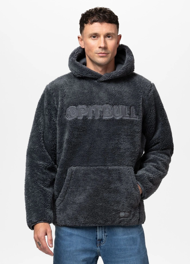 Bluza męska z kapturem Pit Bull Aragon grafitowa