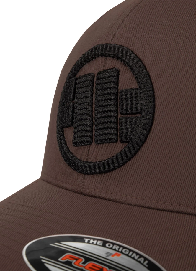 Czapka z daszkiem Full Cap Pit Bull Pitbull 3D Logo brązowa