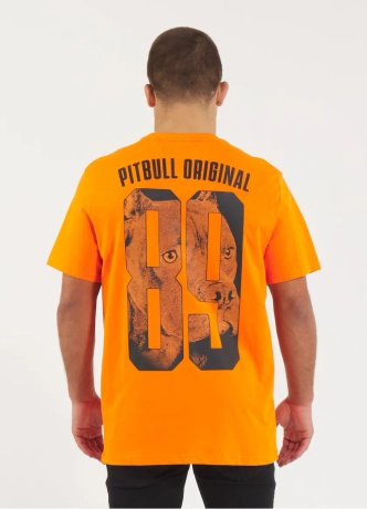Koszulka męska T-Shirt Pit Bull Pitbull Eighty Nine Dog 25 pomarańczowa