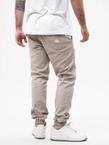 Spodnie Materiałowe męskie Jogger Jigga Wear Crown British Sand popielate